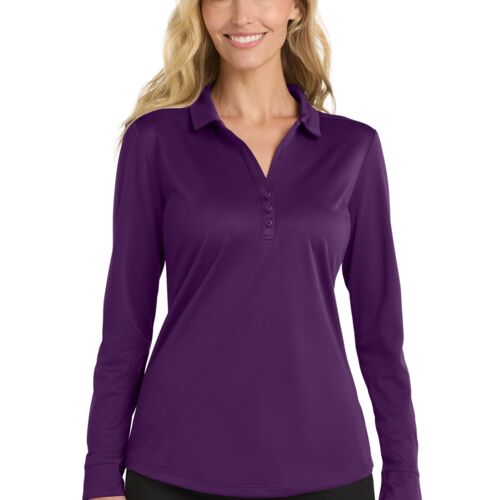 L540LS - Ladies Silk Touch Performance Long Sleeve Polo Thumbnail